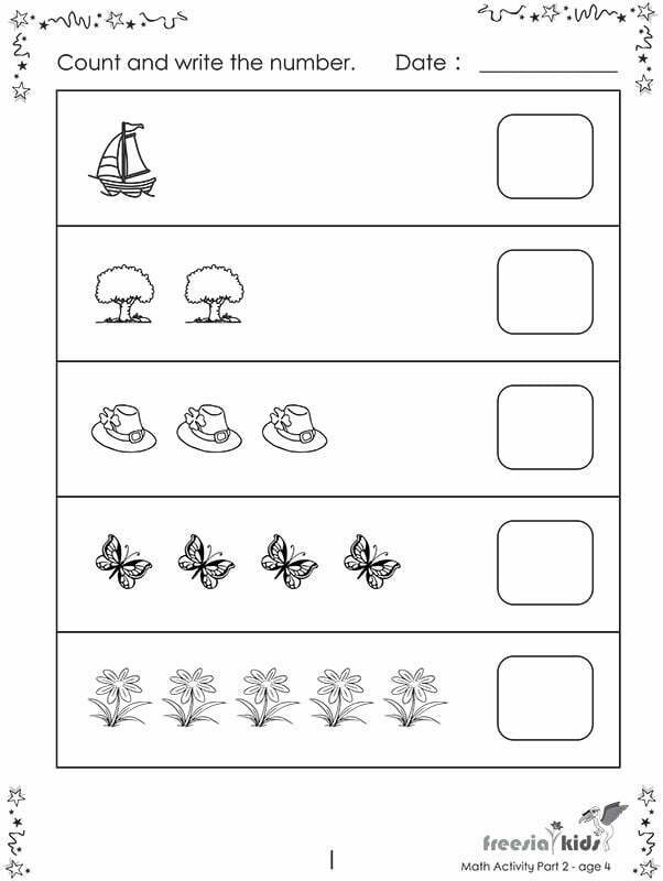 Maths 4 Years Old Activity Book (Part 2) | Freesia Kids
